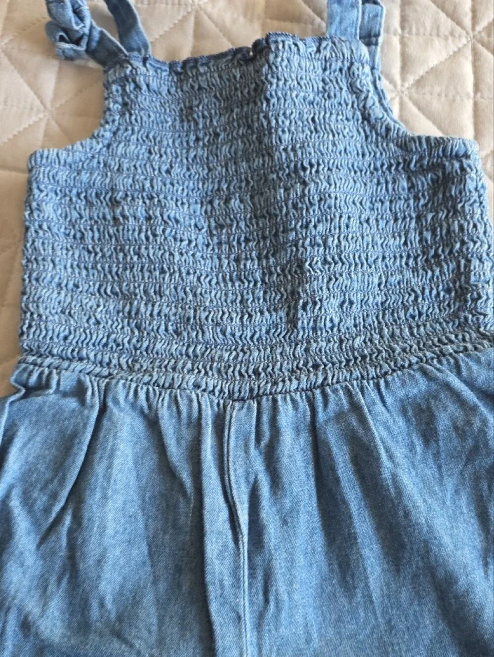 wonder nation Light Blue Smocked Strap Romper One-Piece